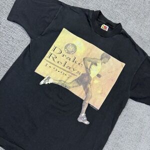 Vintage‎ 1997 Drake University Relays T Shirt Sz L Track & Field Des Moines Iowa